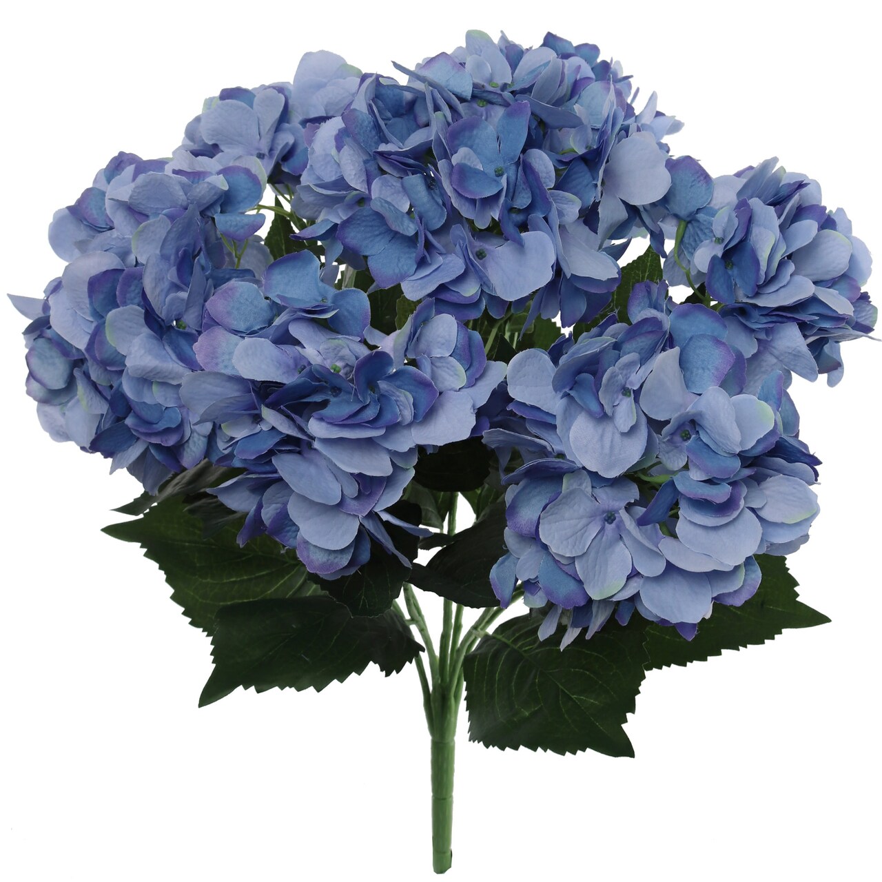 20" Hydrangea Bush - 7 Silk Flowers with Lifelike Leaves, Artificial Greenery, Perfect for Home, Office & Wedding Décor - Spring & Year-Round Accent, Floral Home by Artificial Flowers